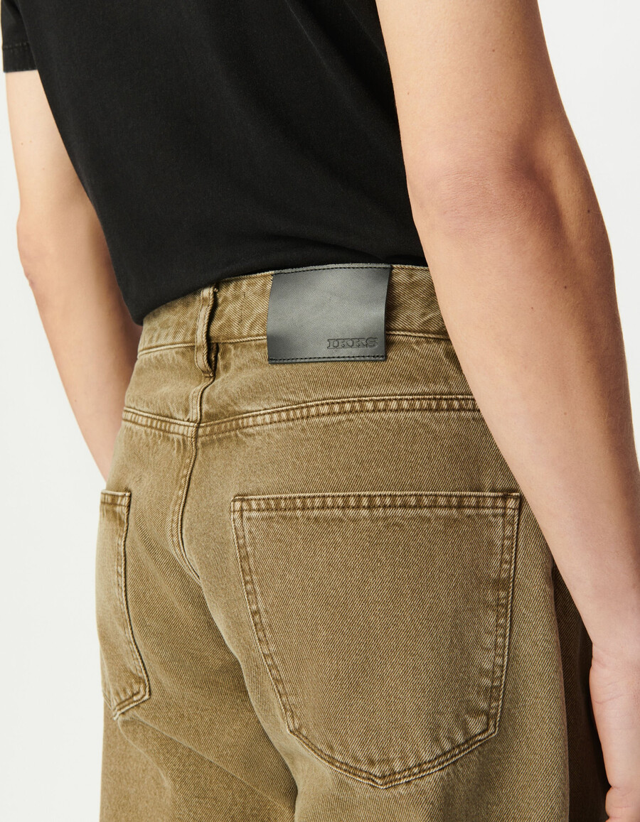 vaqueros rectos niel color caqui para hombre