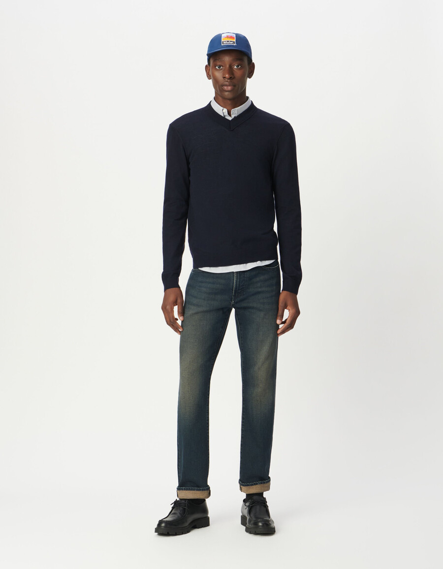 vaqueros ajustados bruce de color azul marino para hombre
