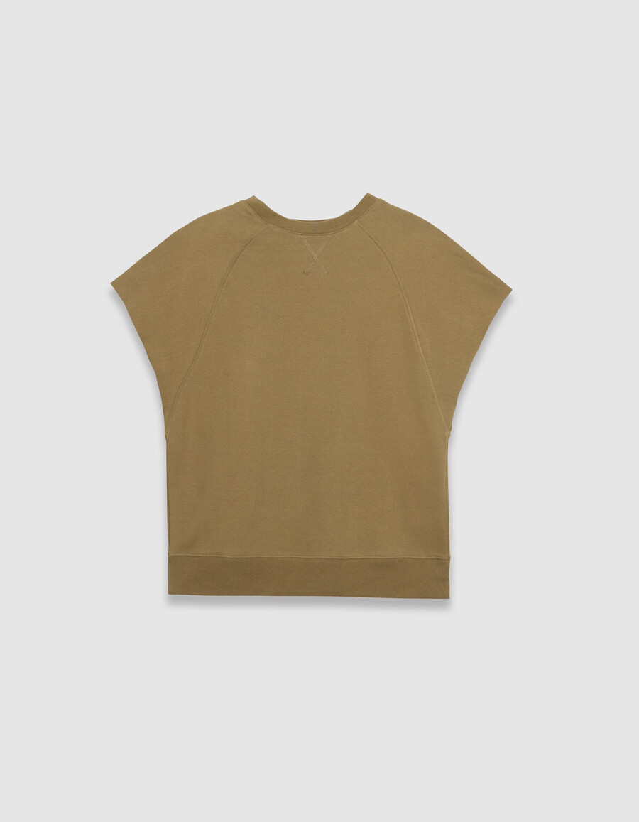sudadera sin mangas verde oliva oversize