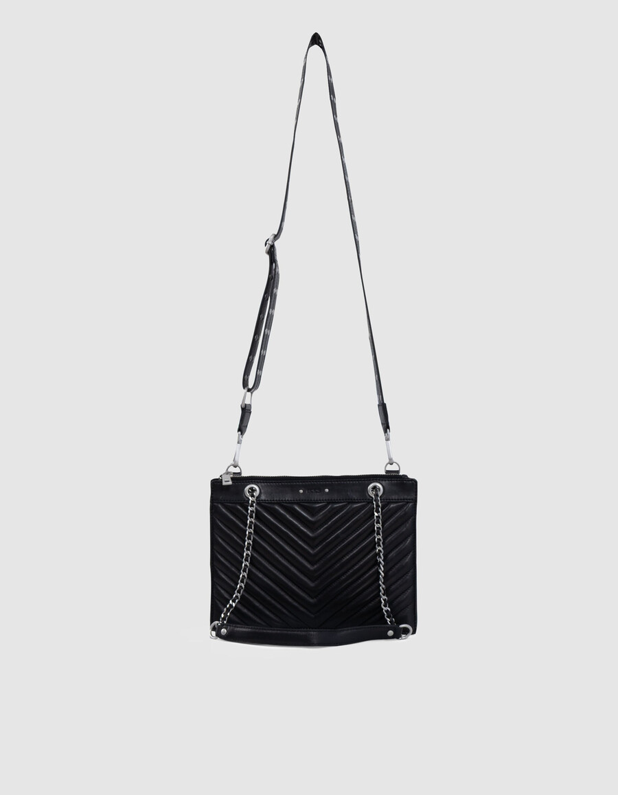 bolso de mano reporter 1440 de piel negra para mujer