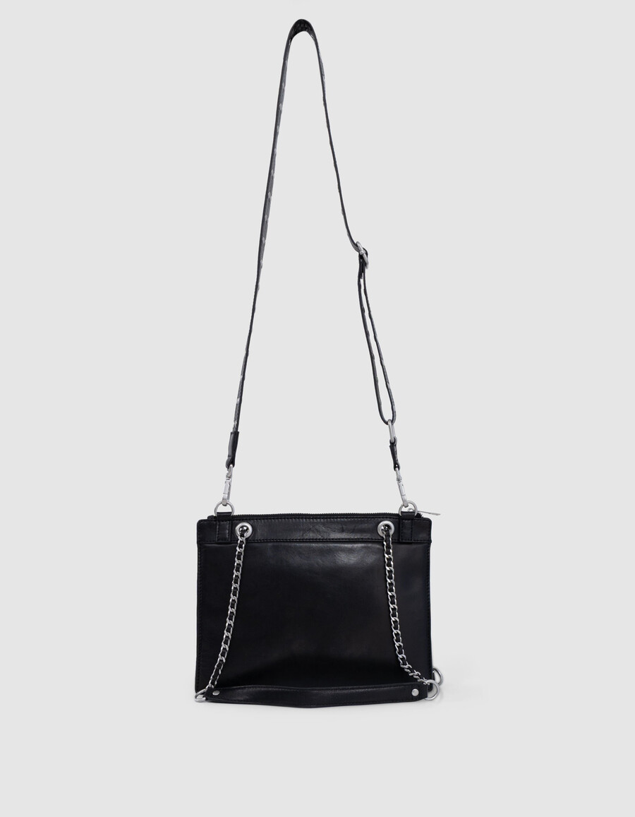 bolso de mano reporter 1440 de piel negra para mujer