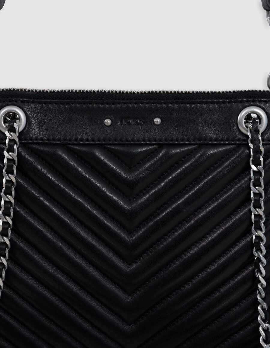 bolso de mano reporter 1440 de piel negra para mujer