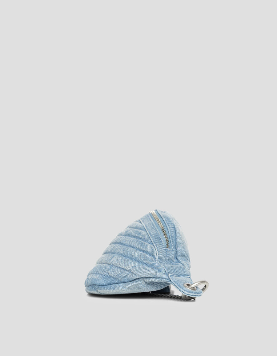 riñonera vaquera azul descolorida 1440 para mujer