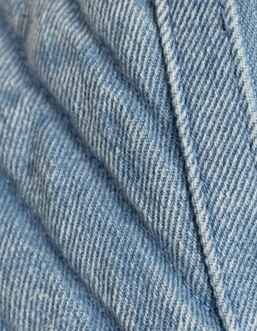 riñonera vaquera azul descolorida 1440 para mujer