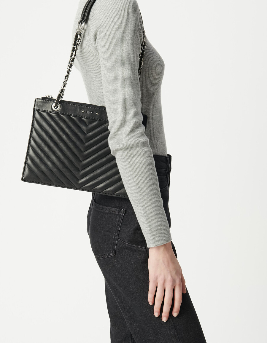 bolso de mano de piel acolchada 1440 para mujer