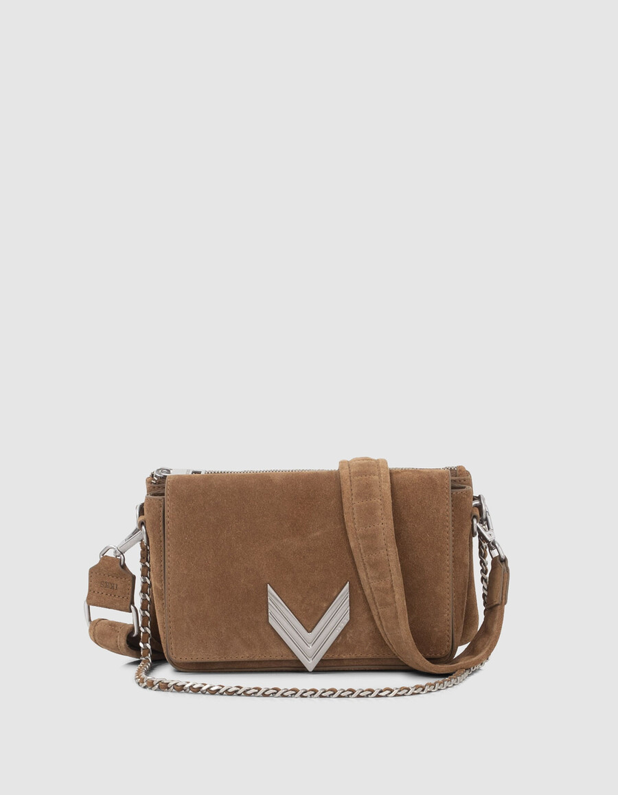 el bolso the 111 staten island camel leather velour women