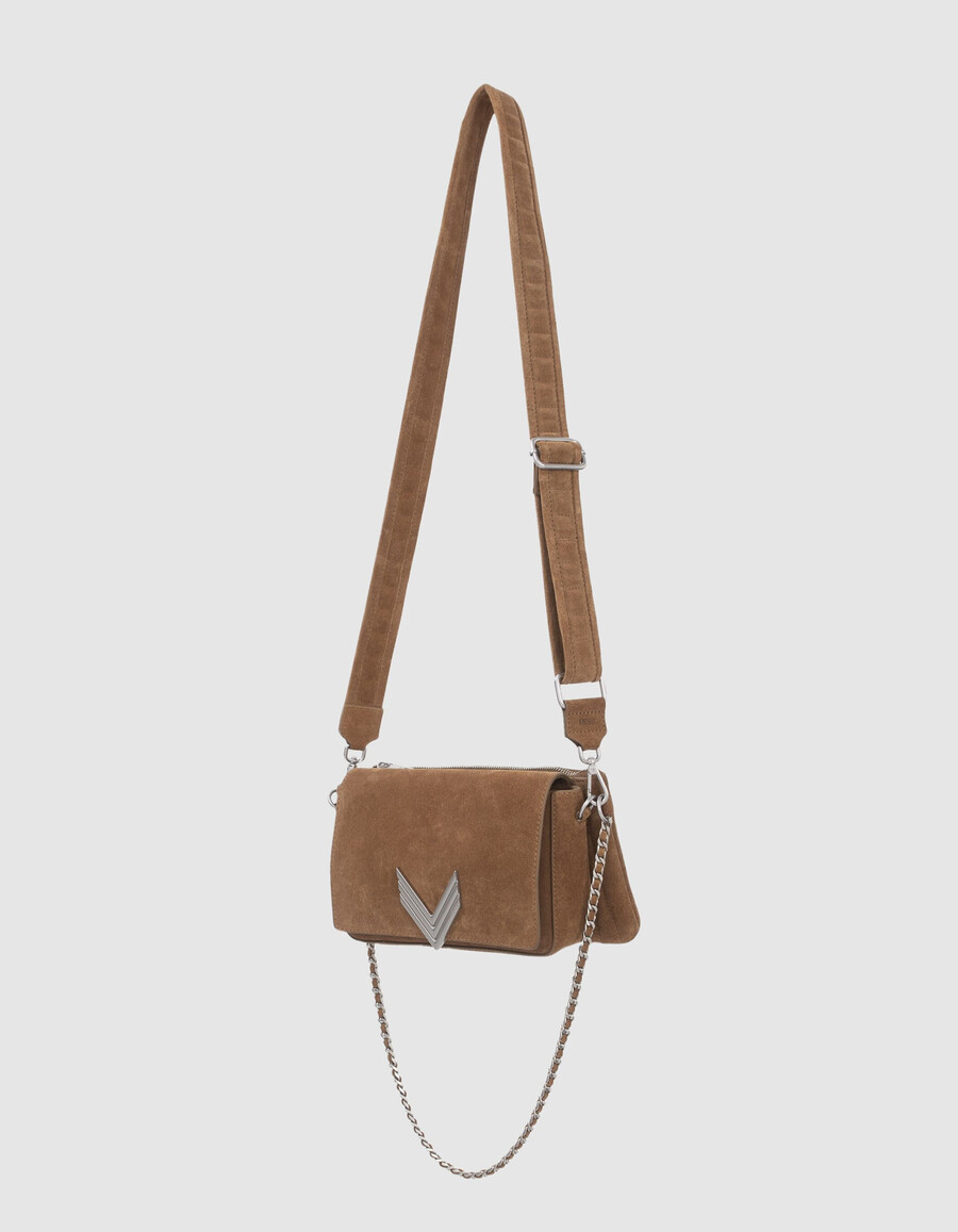 el bolso the 111 staten island camel leather velour women