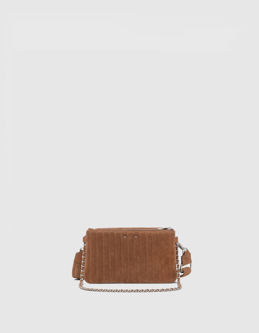el bolso the 111 staten island camel leather velour women