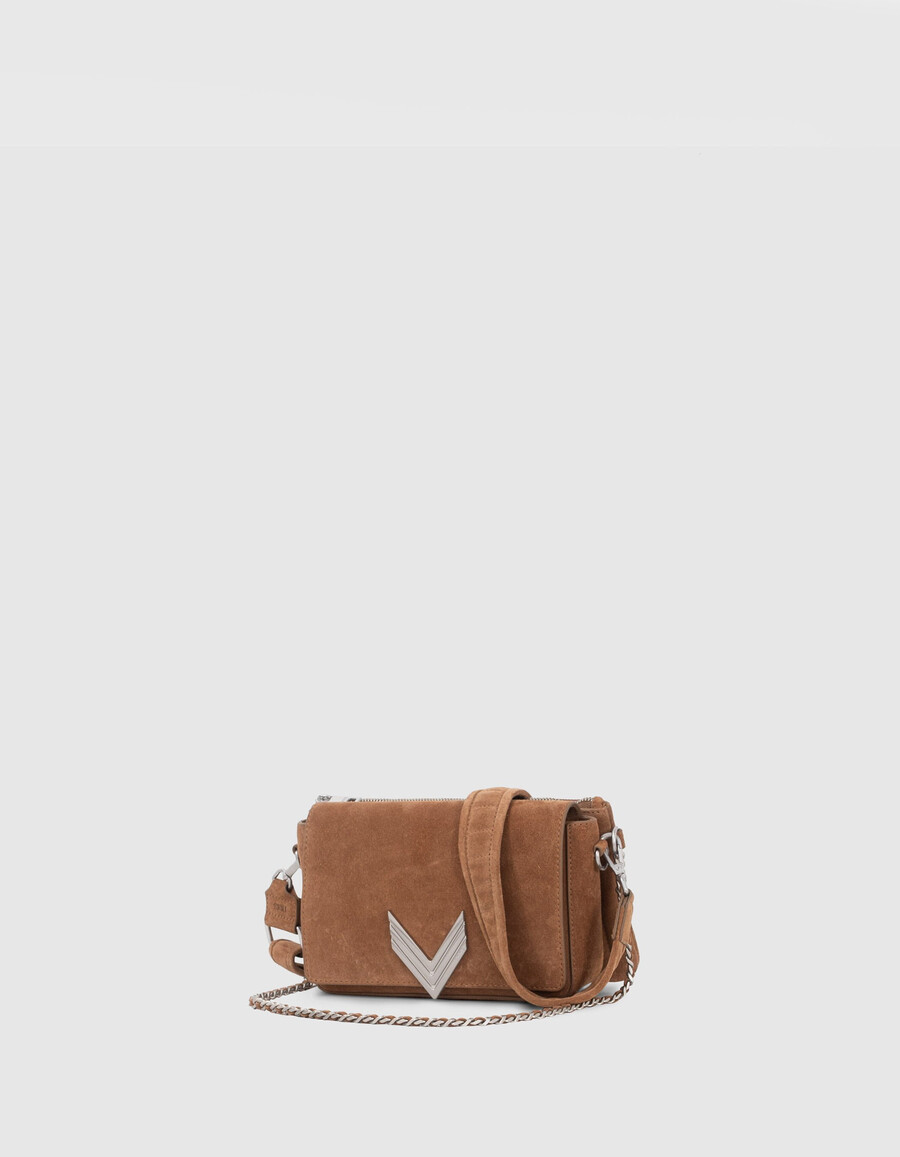 el bolso the 111 staten island camel leather velour women