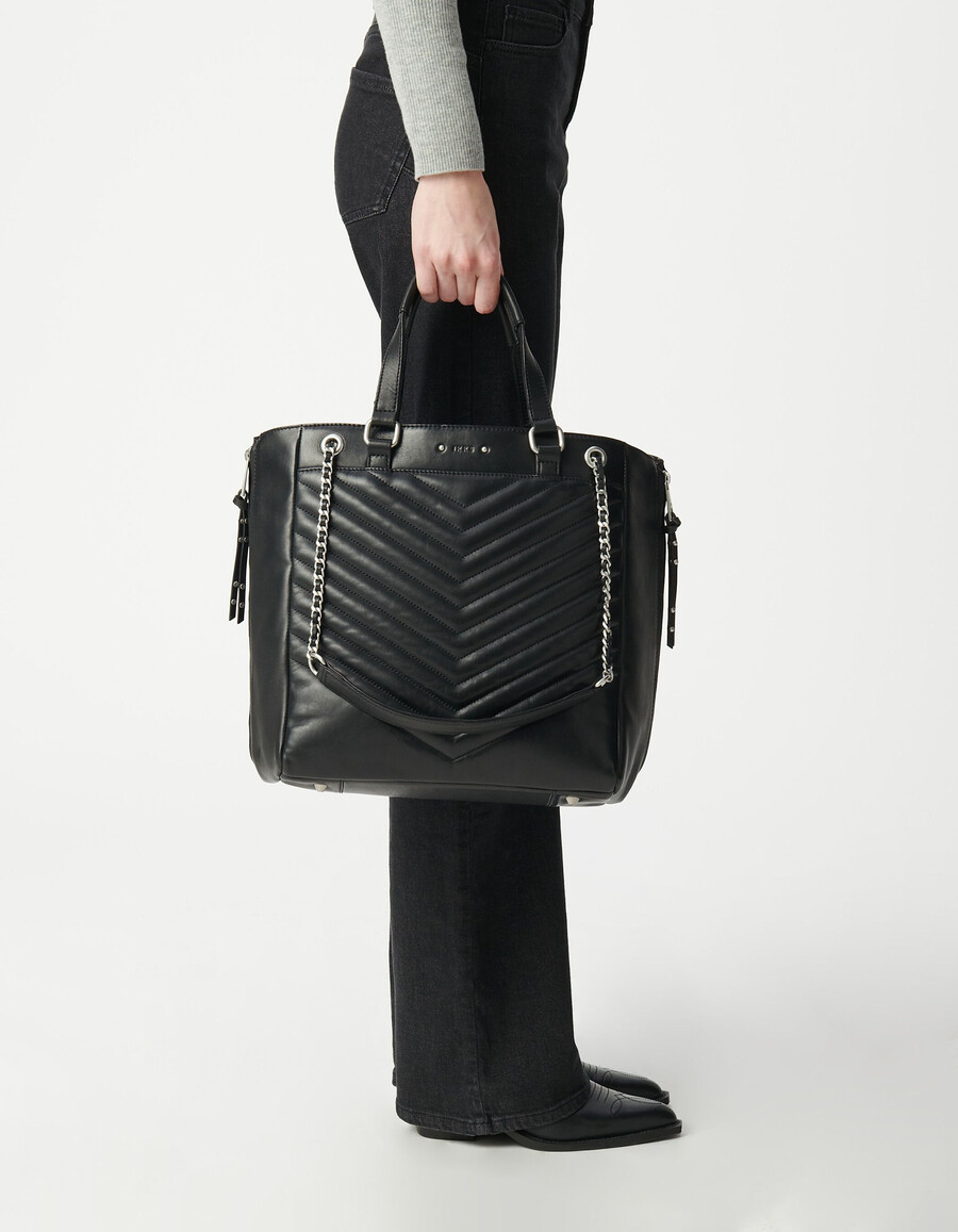 bolso 1440 piel negra talla l mujer