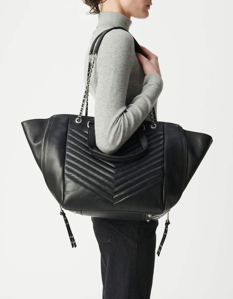 bolso 1440 piel negra talla l mujer