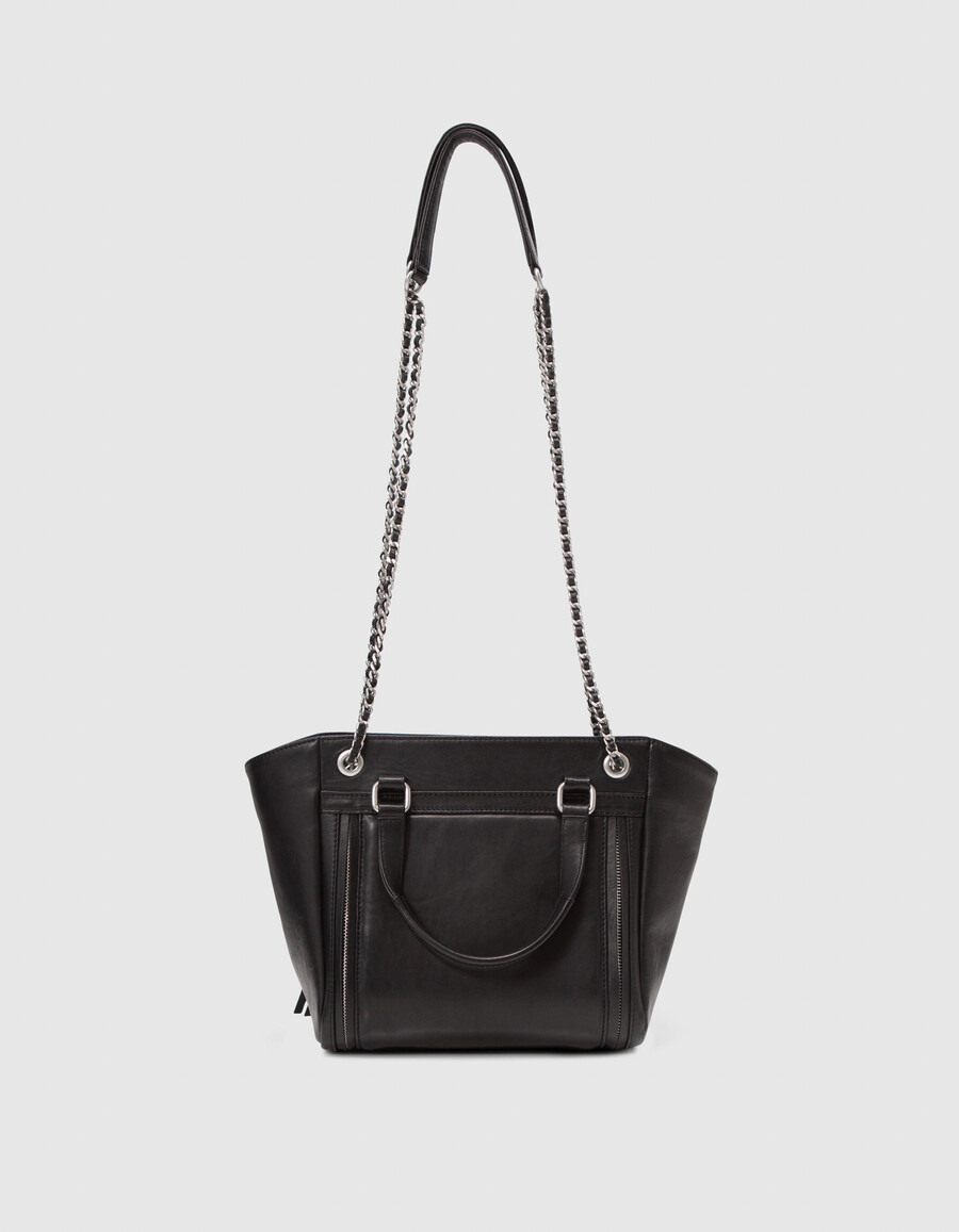 bolso 1440 piel negra talla m mujer