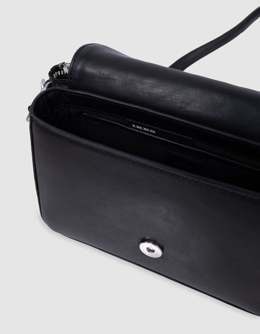 el 111 drouot de piel acolchada negra para mujer
