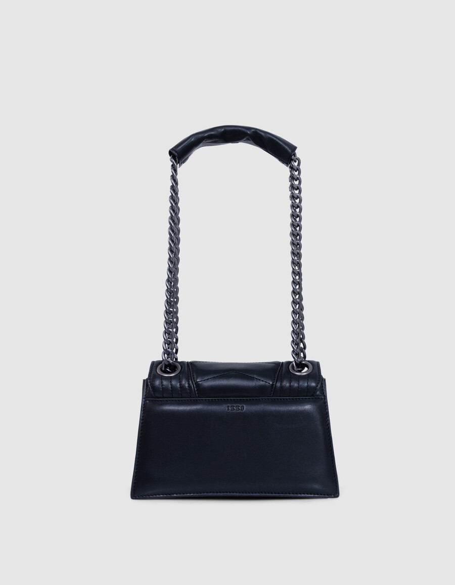 1. bolso de piel acolchada negra talla s para mujer