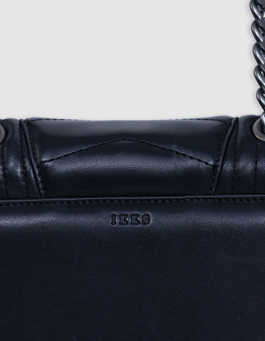 1. bolso de piel acolchada negra talla s para mujer