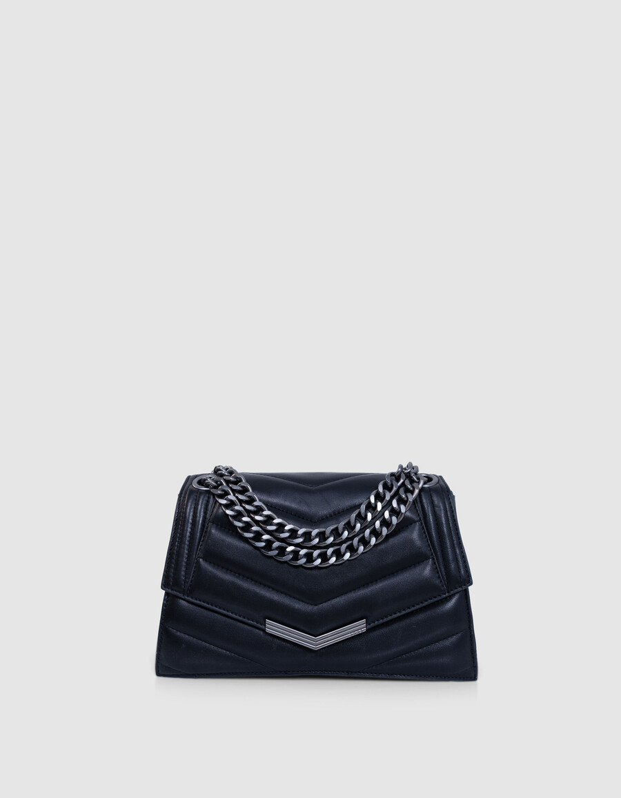 el 1. bolso de piel acolchada negra talla m para mujer