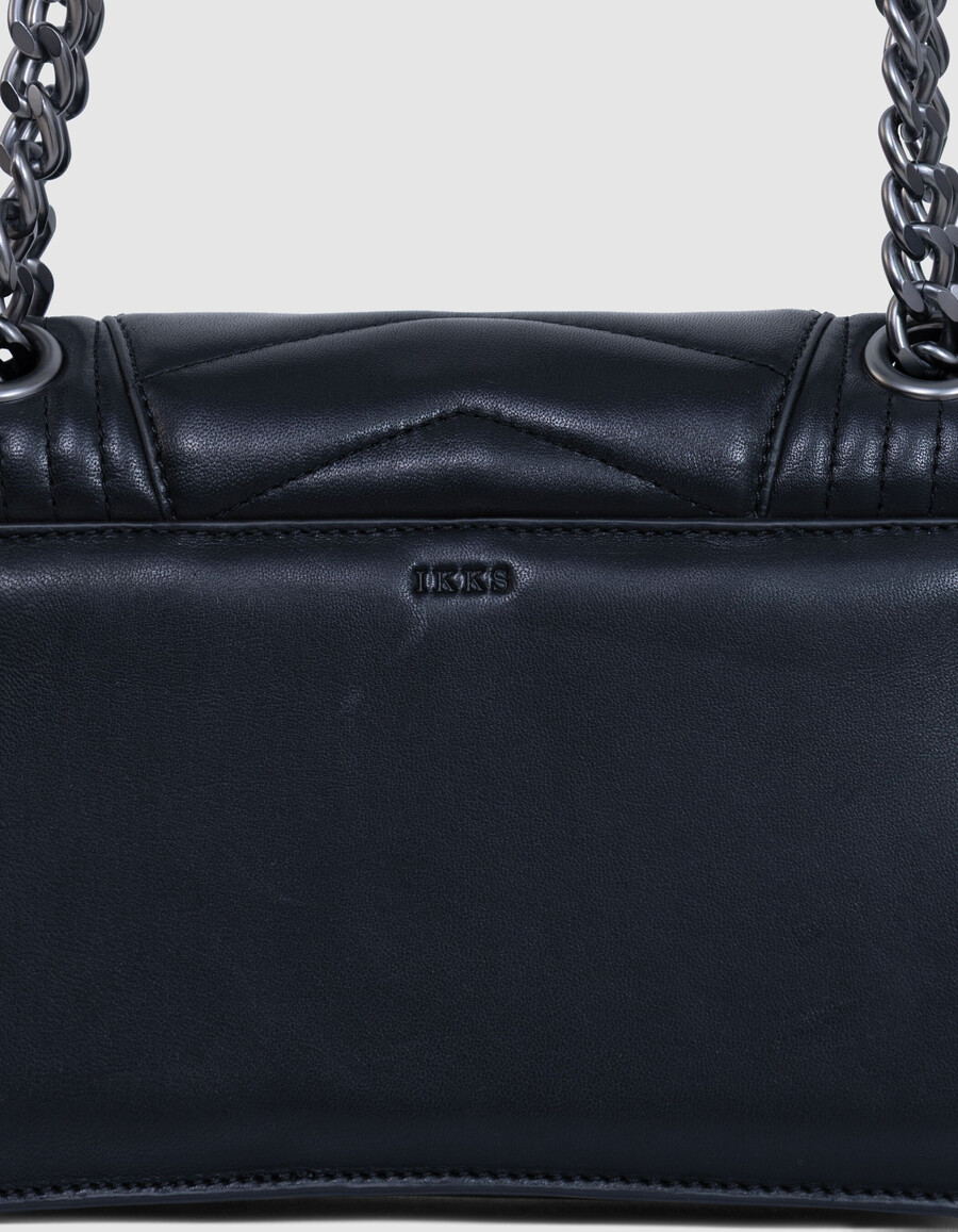 el 1. bolso de piel acolchada negra talla m para mujer