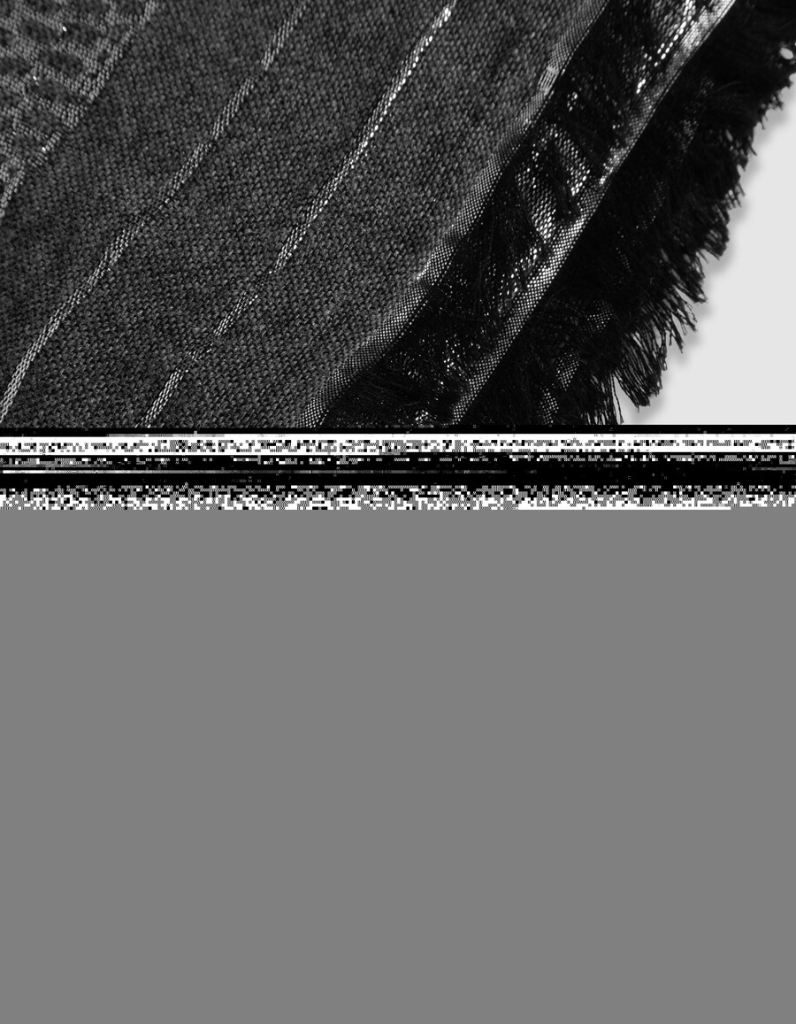bufanda de jacquard de pitón gris metalizado para mujer