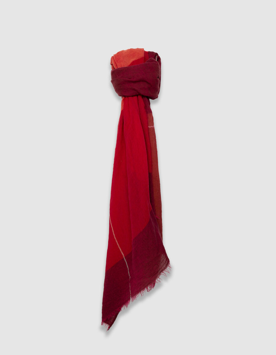 bufanda de cuadros rojos para mujer