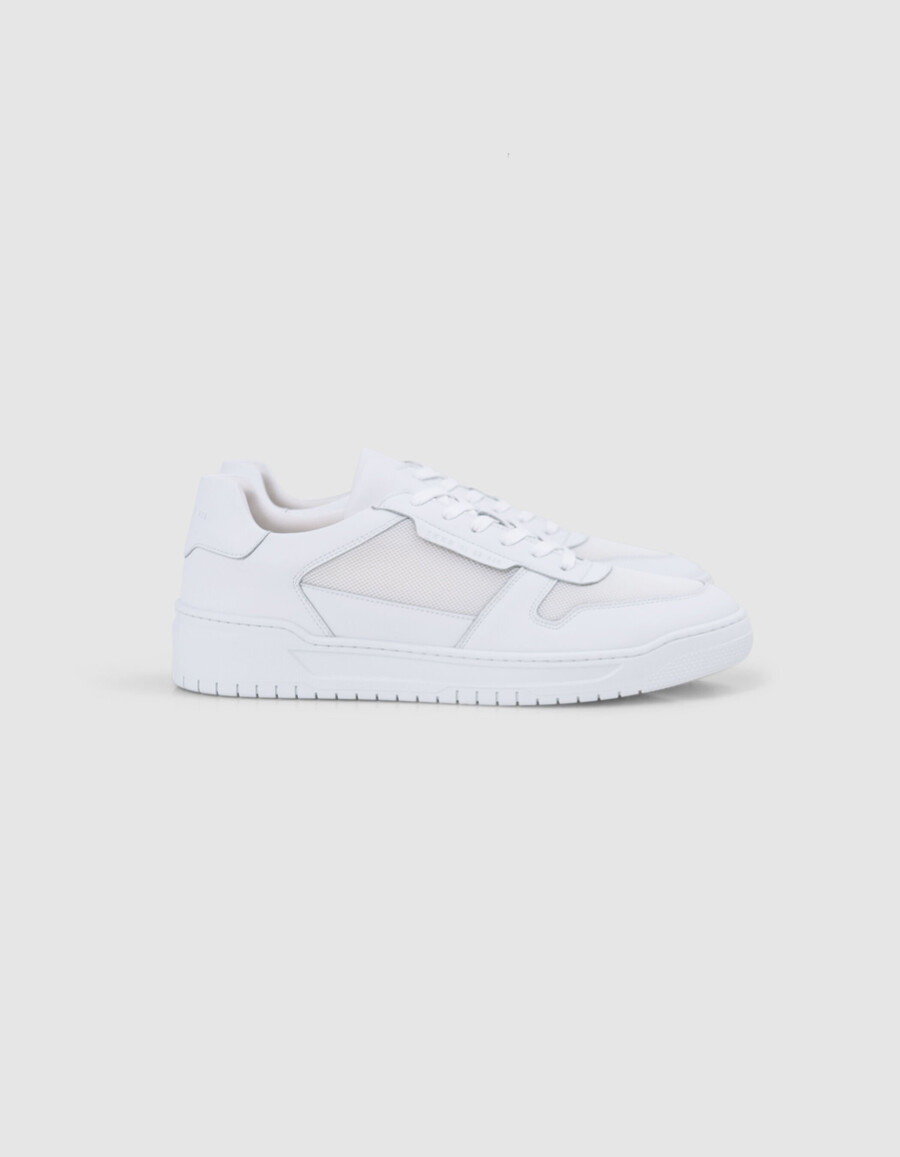 zapatillas blancas de tejido mixto para hombre