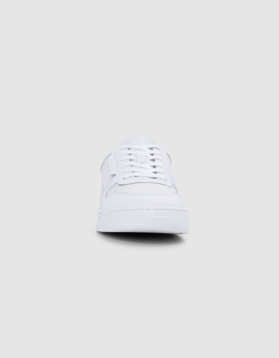 zapatillas blancas de tejido mixto para hombre