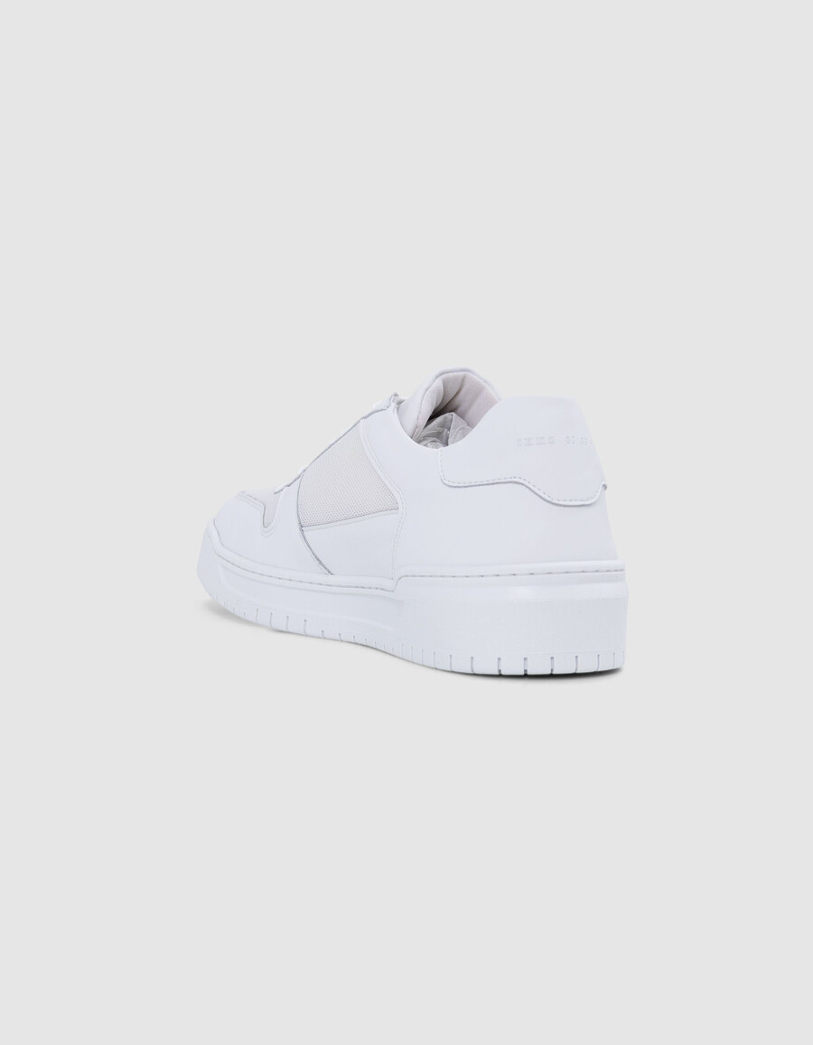 zapatillas blancas de tejido mixto para hombre