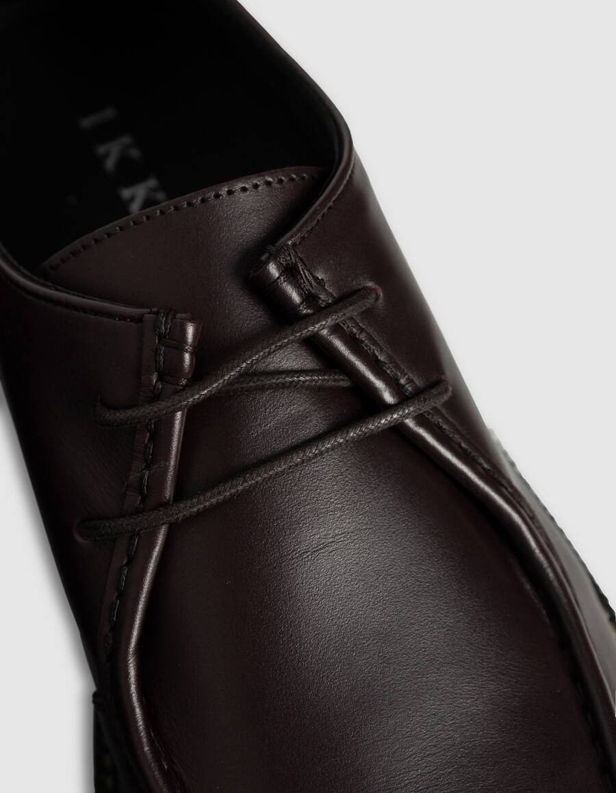 zapatos derby de plataforma de cuero para hombre