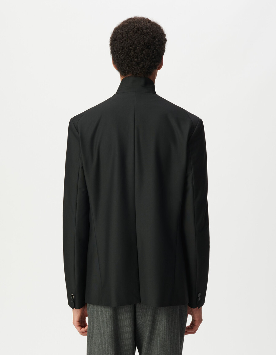 chaqueta de traje negra con cremallera ultra mobility para hombre