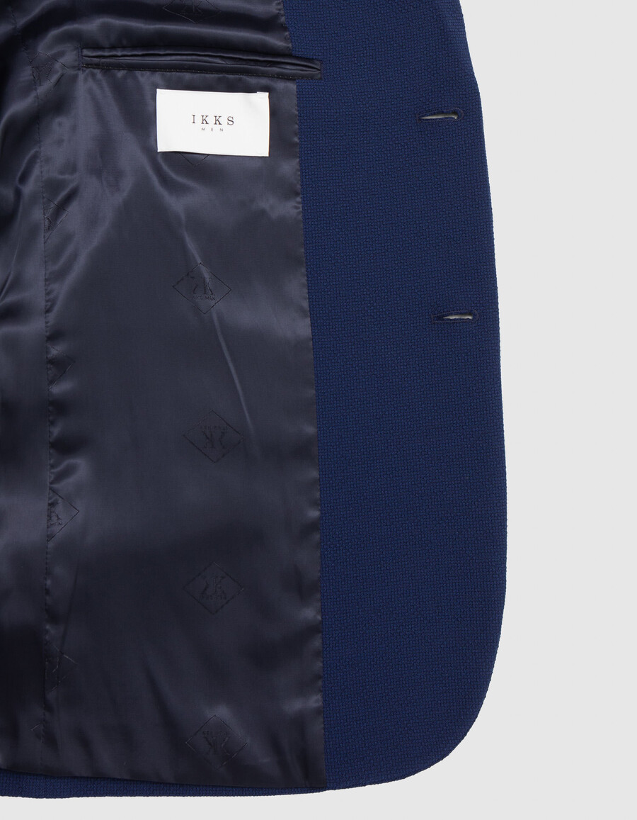 chaqueta de traje de seersucker índigo para hombre