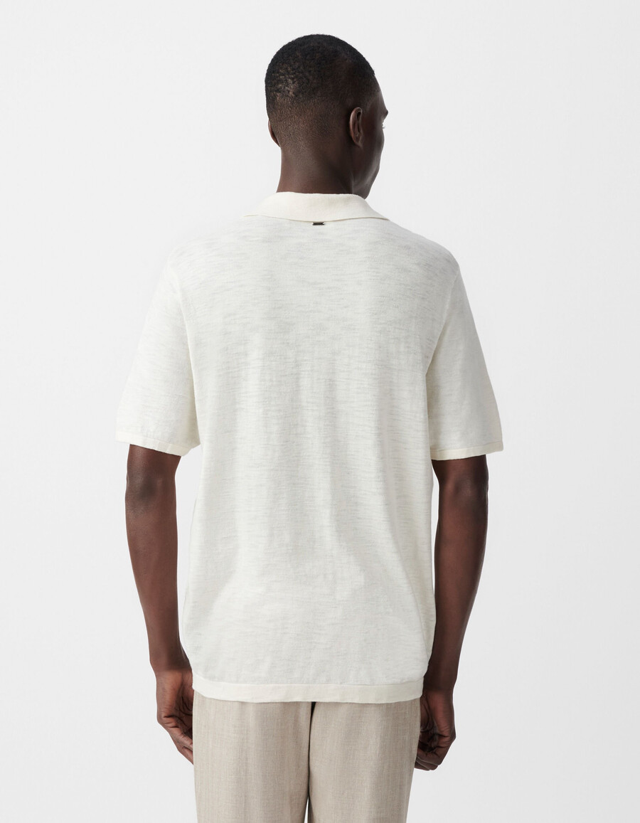 polo de punto flameado chalk para hombre