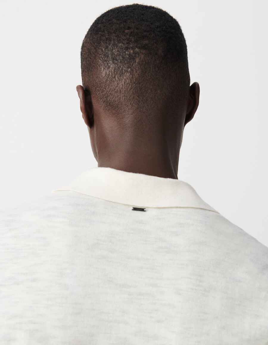 polo de punto flameado chalk para hombre