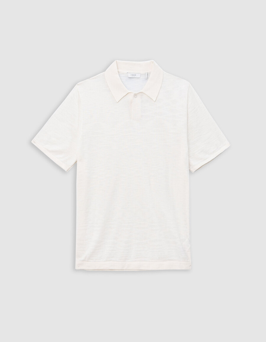 polo de punto flameado chalk para hombre