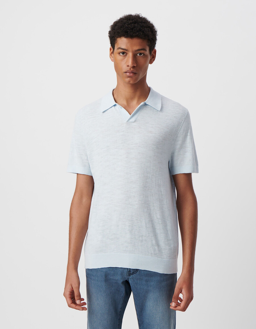 polo de punto sky light para hombre