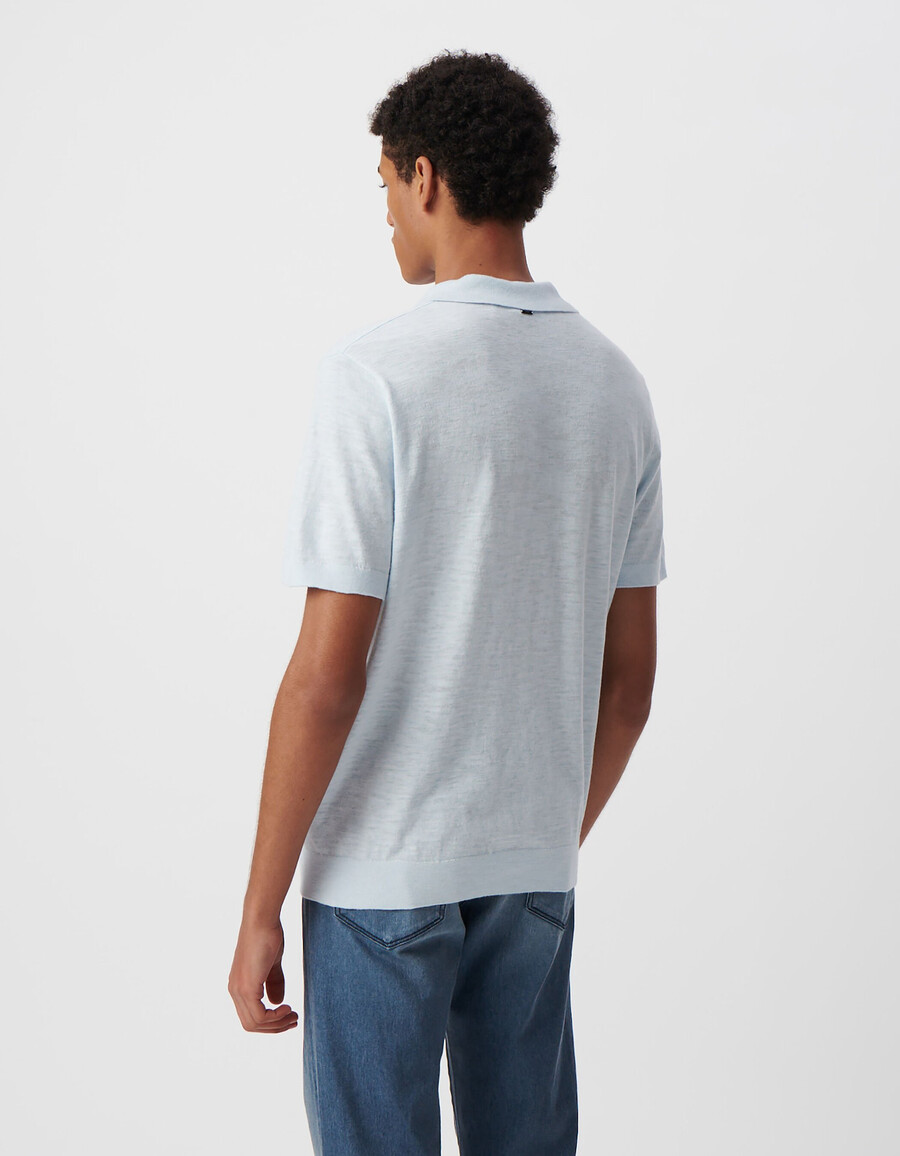 polo de punto sky light para hombre