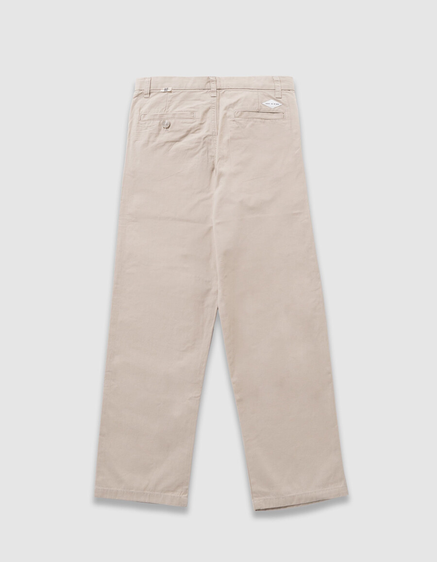 pantalones chinos holgados beige para niño