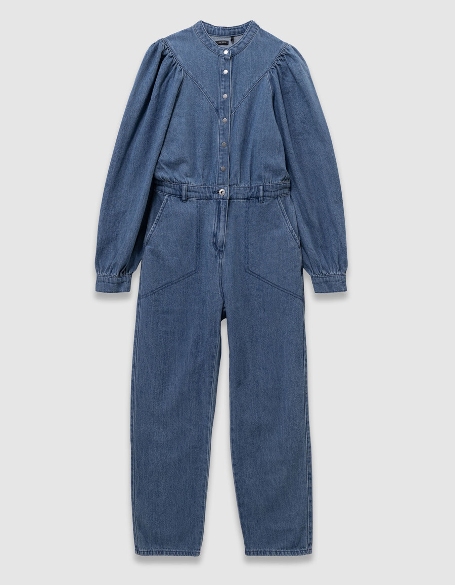 mono vaquero azul para niña