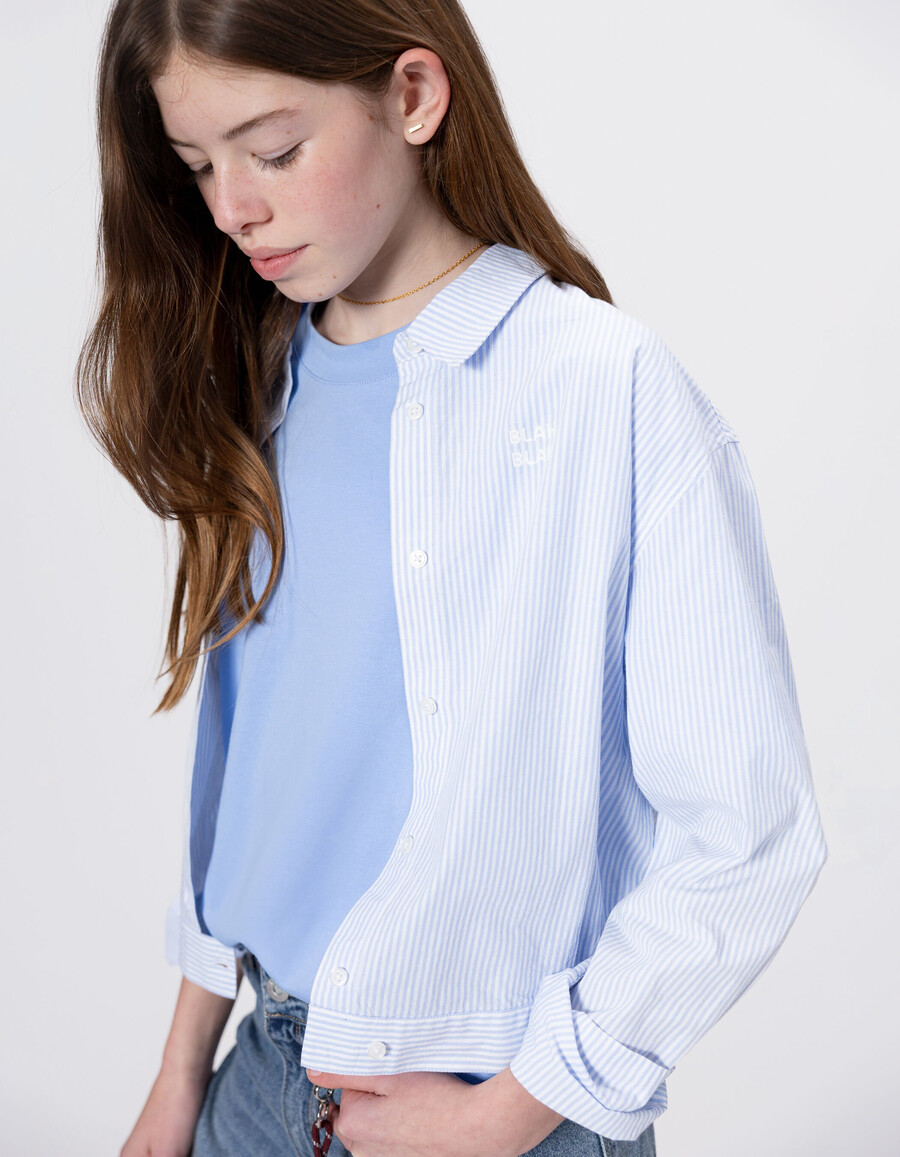 camisa de rayas azules chaqueta spirit niña