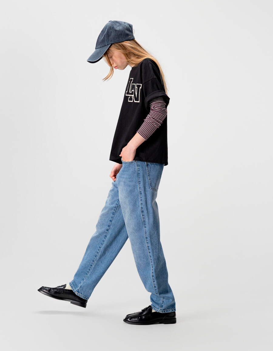 vaqueros gaucho azules para niña