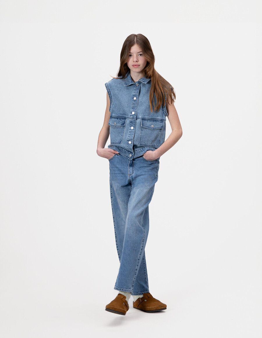 vaqueros gaucho azules para niña