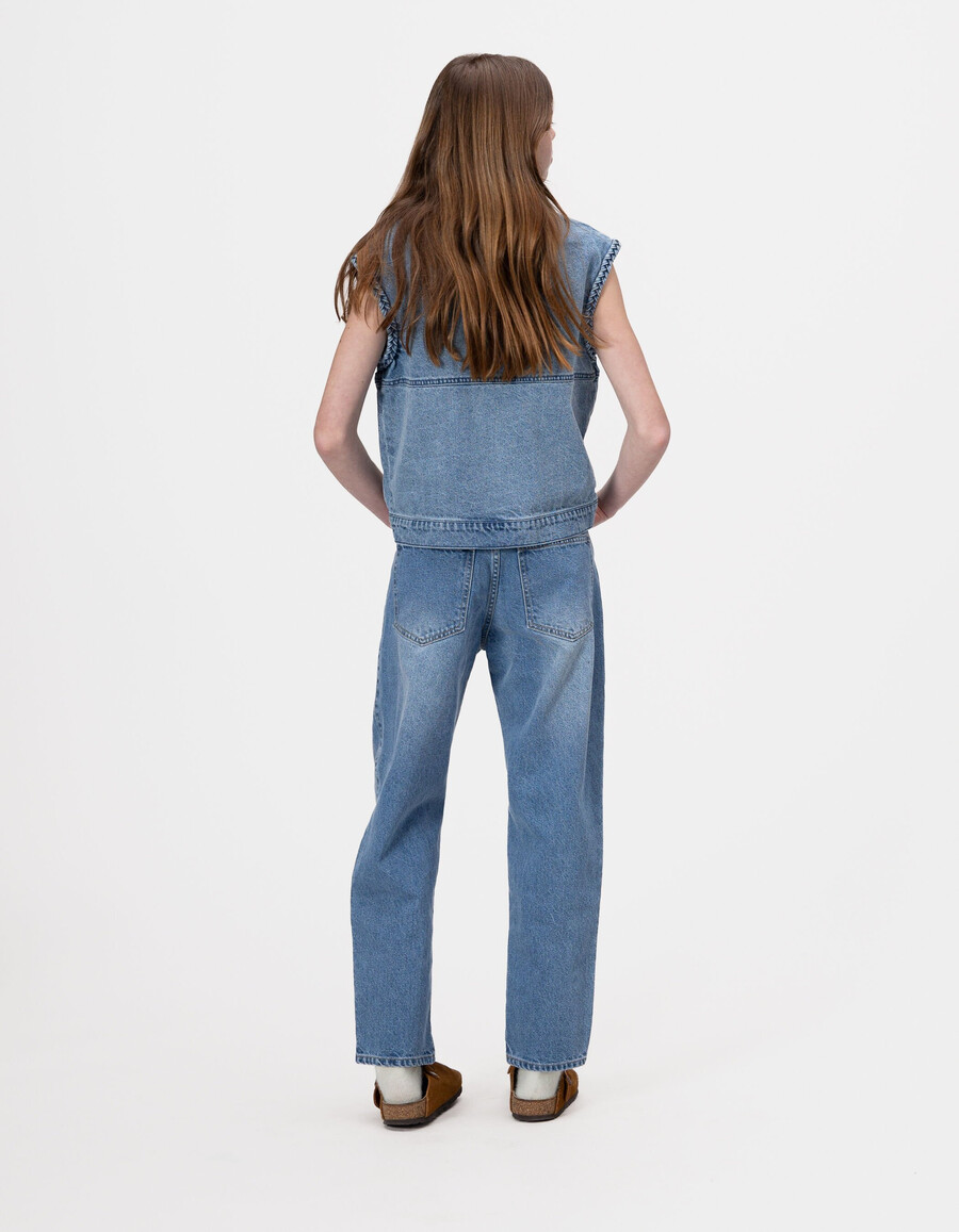 vaqueros gaucho azules para niña