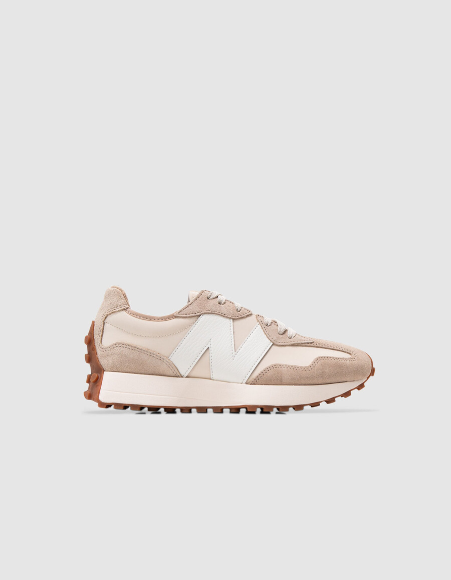 zapatillas new balance 327 color crudo para mujer