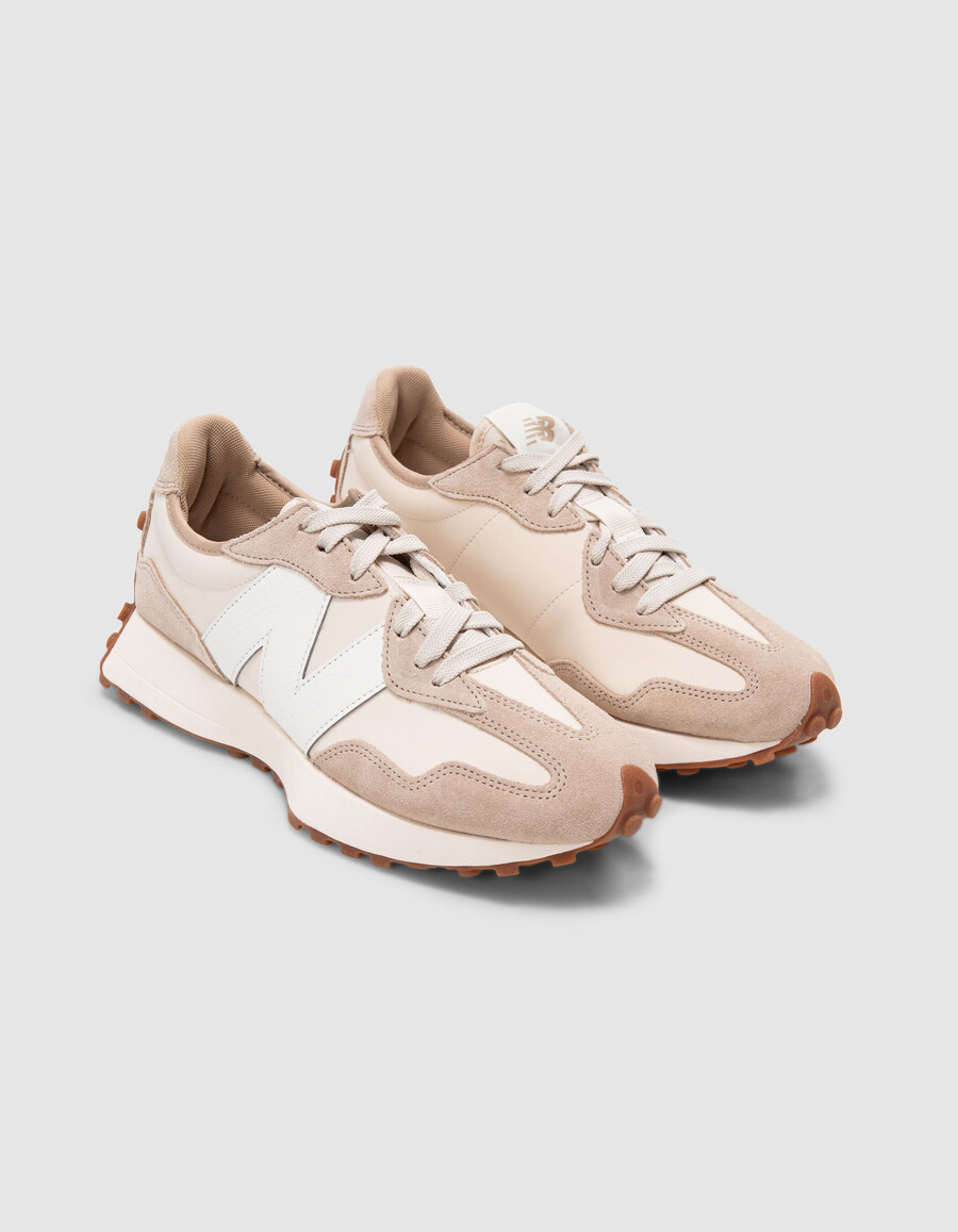zapatillas new balance 327 color crudo para mujer