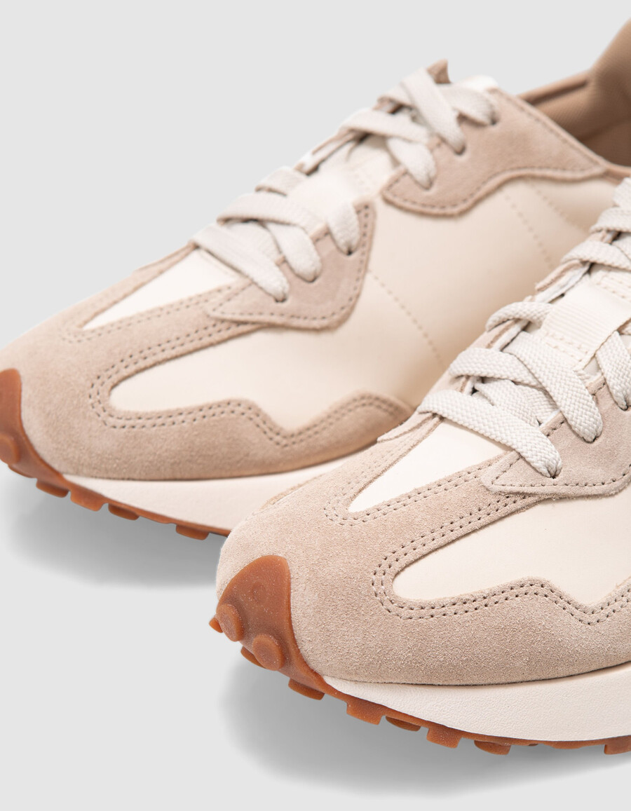 zapatillas new balance 327 color crudo para mujer