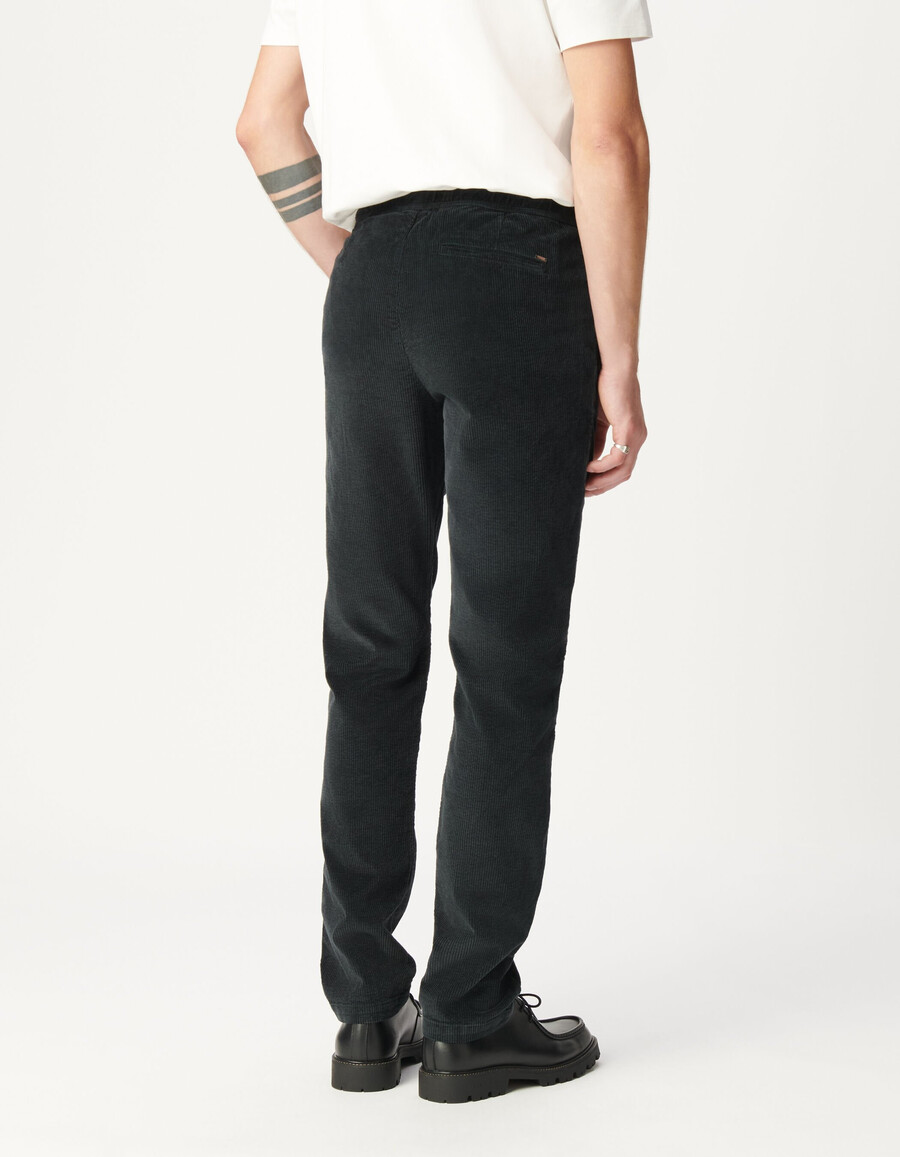 pantalones deportivos de pana gris para hombre