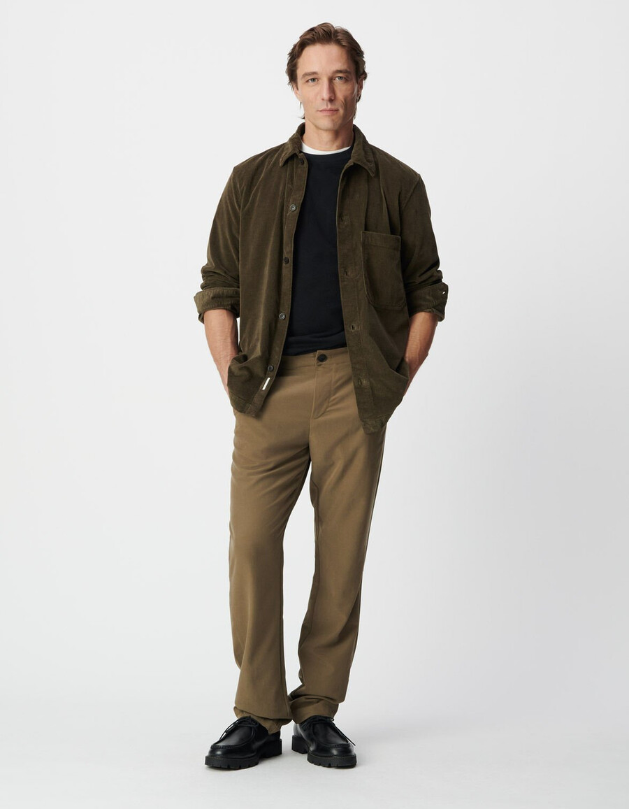 pantalones deportivos caqui con cordón para hombre de fácil cuidado