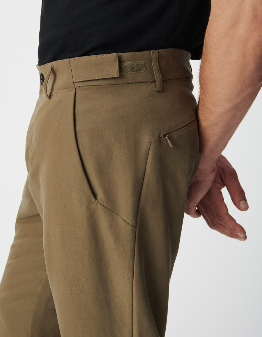pantalones deportivos caqui con cordón para hombre de fácil cuidado