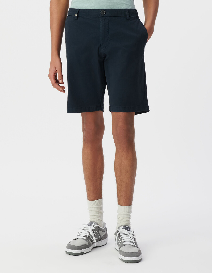 bermudas chinas azul marino para hombre