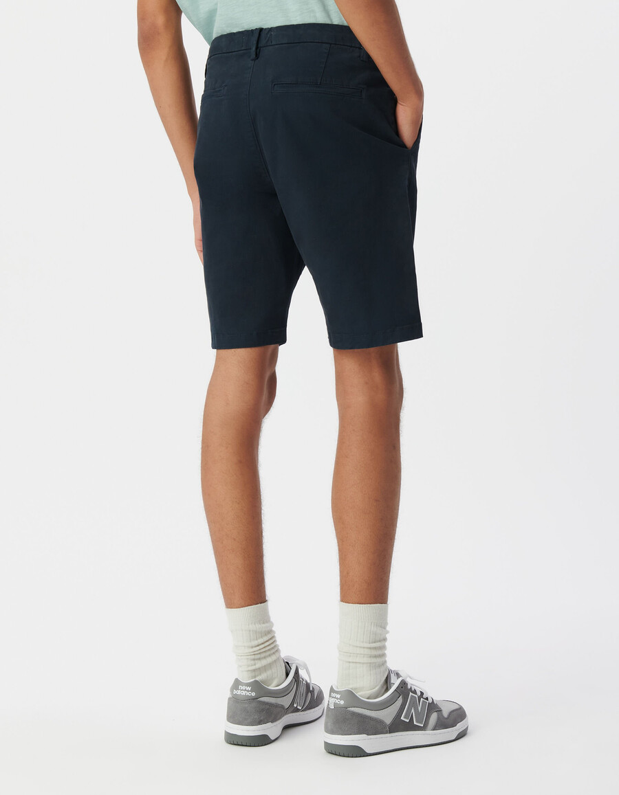 bermudas chinas azul marino para hombre