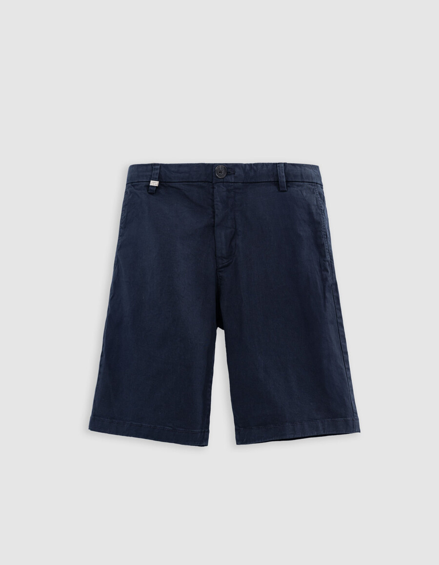 bermudas chinas azul marino para hombre