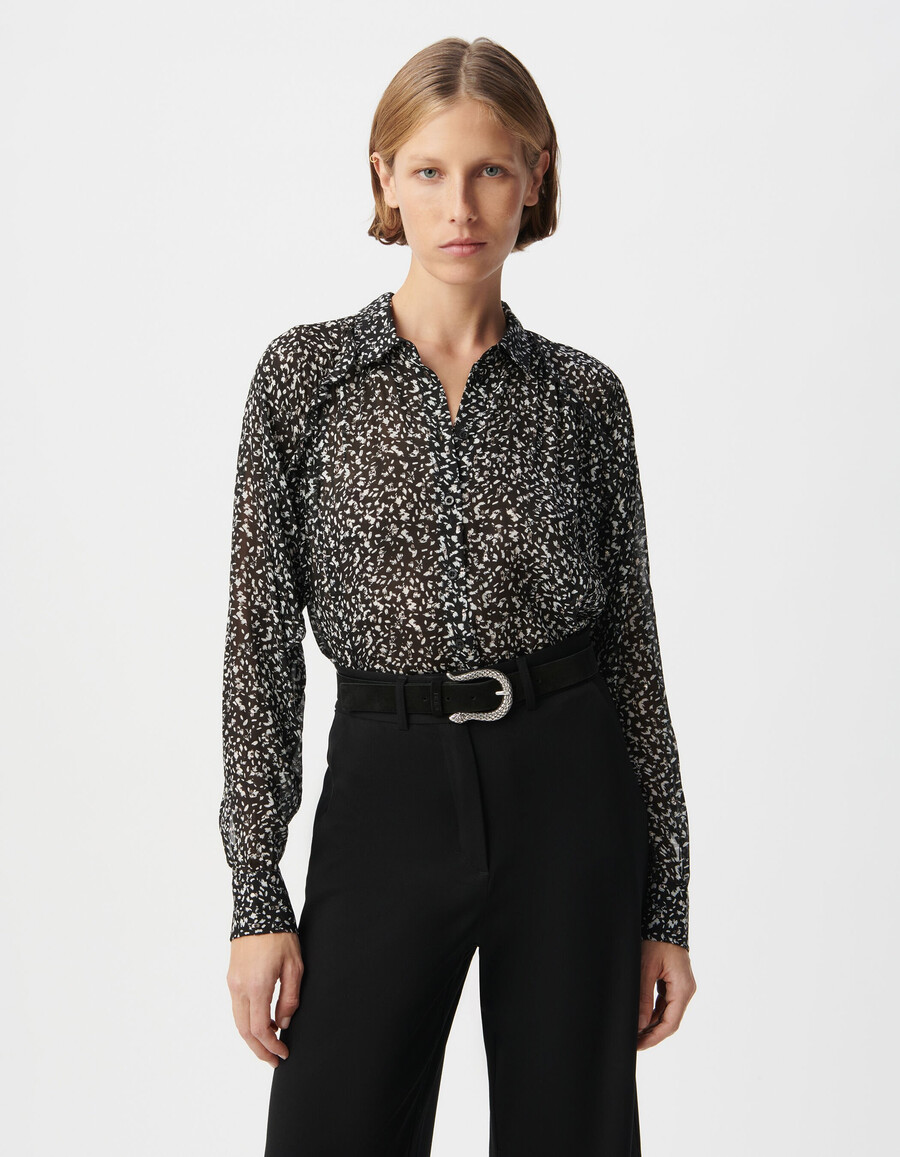 traje de pantalón ancho negro para mujer